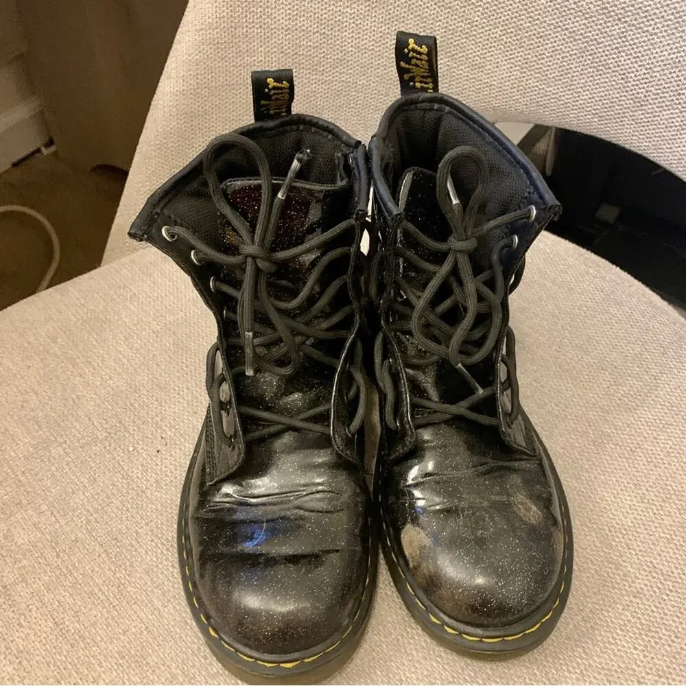 Doc Martens JUNIOR 1460 GLITTER LACE UP BOOTS 4